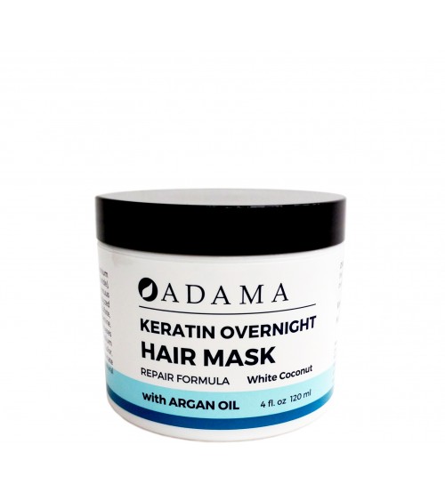 Adama White Coconut Keratin Overnight Hair Mask with Argan Oil - 4oz: SF  Beauty Network, Inc.