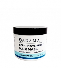 Adama White Coconut Keratin Overnight Hair Mask with Argan Oil - 4oz